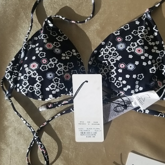 NWT Kisuii black women's Swimsuit set size medium - Picture 8 of 13